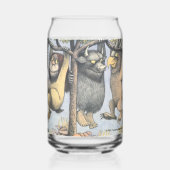 Wilde dingen en Max slingeren van bomen Blikvorm Glas (Achterkant)