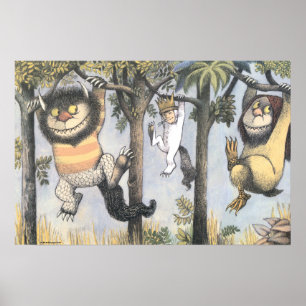Wilde dingen en Max slingeren van bomen Poster