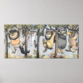 Wilde dingen en Max slingeren van bomen Poster (Voorkant)