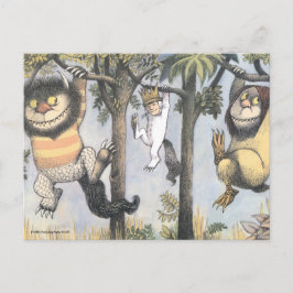 Wilde dingen en Max zwaaien aan bomen Briefkaart