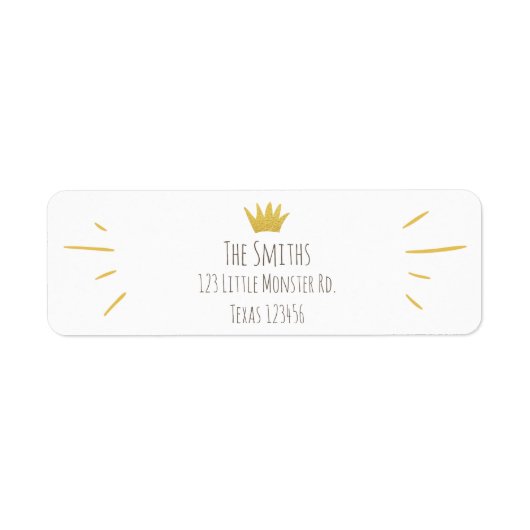 Wilde Dingen Goud Adres Label Boy (Voorkant)