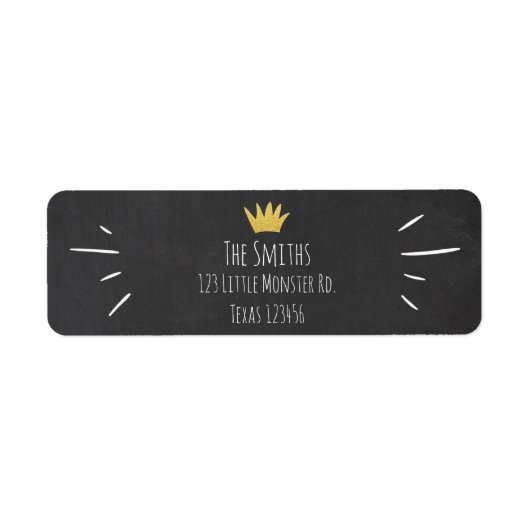 Wilde Dingen Goud Adres Label Boy (Voorkant)