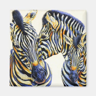 Wilde Dingen - Levendige Zebras Magneet