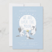 Wilde Dingen | Over het Moon Boy Baby shower Kaart (Voorkant)