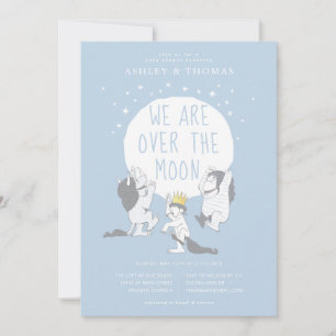 Wilde Dingen   Over het Moon Boy Baby shower Kaart