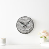 WILDE DINGEN: Silver Owl Round Wall klok (Huis)