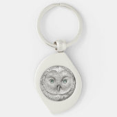 WILDE DINGEN: Silver Ural Owl Coin - Sleutelhanger (Voorkant)