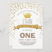 Wilde dingen verjaardag uitnodiging Jongen rustiek (Voorkant / Achterkant)