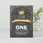 Wilde dingen verjaardag uitnodiging Jongen rustiek (Staand voorkant)