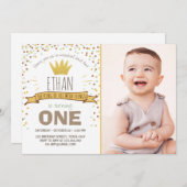 Wilde dingen verjaardag uitnodiging Jongen rustiek (Voorkant / Achterkant)