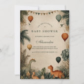 Wilde Dino Jungle Baby Shower Kaart (Voorkant)