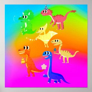 wilde dinosauriërs poster