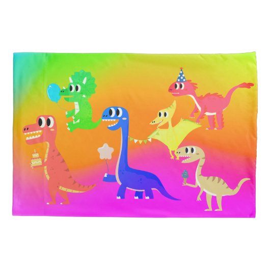 wilde dinosaurussen kussensloop (Achterkant)