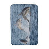 Wilde dolfijnen die foto's maken Schotland Highlan Badmat (Voorkant Verticaal)