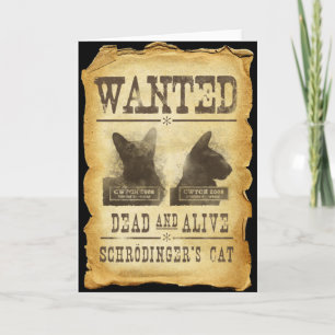Wilde dood en levend.  Schroedinger's kat. Kaart