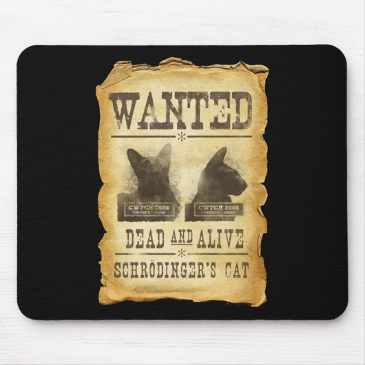 Wilde dood en levend. Schroedinger's kat. Muismat (Voorkant)