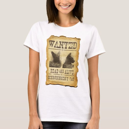 Wilde dood en levend. Schroedinger's kat. T-shirt (Voorkant)