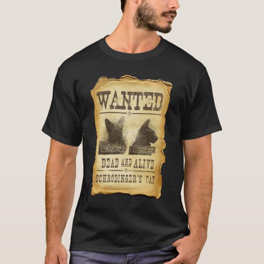 Wilde dood en levend. Schroedinger's kat. T-shirt (Voorkant)