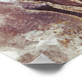 Wilde draaiende paarden digitaal manipulatieschild poster (Hoek)