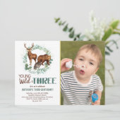 Wilde Drie Houtdierdieren - uitnodiging op zaterda (Staand voorkant)