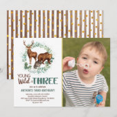 Wilde Drie Houtdierdieren - uitnodiging op zaterda (Voorkant / Achterkant)