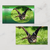 Wilde Eagle Owl in volle vlucht Visitekaartje (Voorkant / Achterkant)