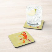 Wilde eco-gekko-hagedis bier onderzetter (Rechterzijde)