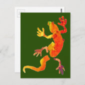 Wilde eco-gekko-hagedis briefkaart (Voorkant / Achterkant)