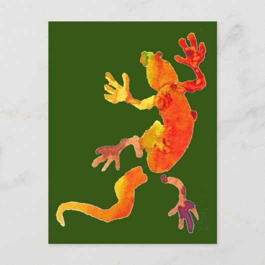 Wilde eco-gekko-hagedis briefkaart (Voorkant)