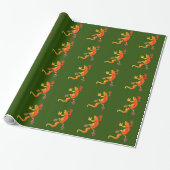 Wilde eco-gekko-hagedis cadeaupapier (Uitgerold)