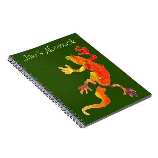 Wilde eco-gekko-hagedis notitieboek (Rechterzijde)