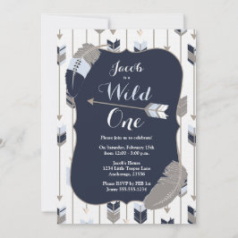 Wilde EE Tribale Arrows Birthday Party Blue Gray Kaart