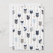 Wilde EE Tribale Arrows Birthday Party Blue Gray Kaart (Achterkant)