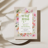 Wilde een 1e verjaardag wildflower kaart