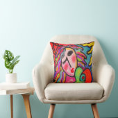 Wilde één Abstracte schildering Kussen (Stoel)