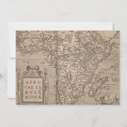 Wilde Eén Afrikaanse Safari Dieren Foto 1e Verjaar Kaart (Achterkant)