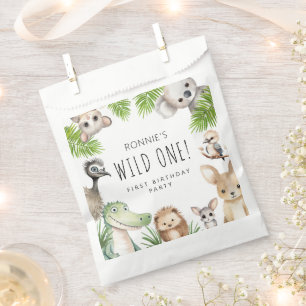 Wilde Eén! Australisch Dieren Verjaardagsfeestje Bedankzakje