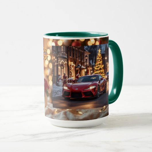 Wilde een auto kerst Mok (Voorkant rechts)