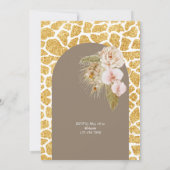 Wilde één baby boho boho 1 verjaardag kaart (Achterkant)