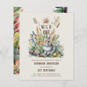 Wilde Eén Baby Bosdieren 1e Verjaardag (Voorkant / Achterkant)