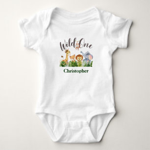 Wilde Eén Baby Dieren Baby's 1e Verjaardagscadeau Romper