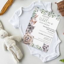Wilde Eén Baby Shower Bos Dieren