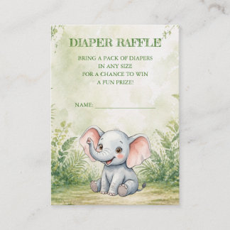 Wilde Eén Baby Shower Luier Raffle Informatiekaartje