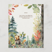 Wilde Eén Babybeer Bosdieren 1e Verjaardag (Achterkant)