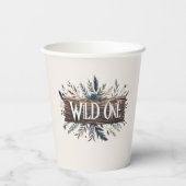 Wilde Eén Babybeer Bosdieren Aangepast Papieren Bekers (Achterkant)
