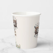 Wilde Eén Babybeer Bosdieren Aangepast Papieren Bekers (Links)