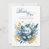 Wilde Eén Beer 1e Verjaardag (of BEWERK LEEFTIJD)  Kaart (Voorkant)