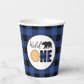 Wilde één Beer buffel eerste verjaardag Papieren Bekers (Voorkant)