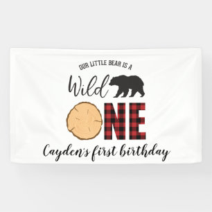 Wilde één Beer buffel eerste verjaardag Spandoek
