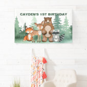 Wilde Eén Bosdier Eerste Verjaardag Banner (Insitu)